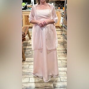 Morilee, chiffon, bridesmaid dress with matching chiffon scarf, size 12